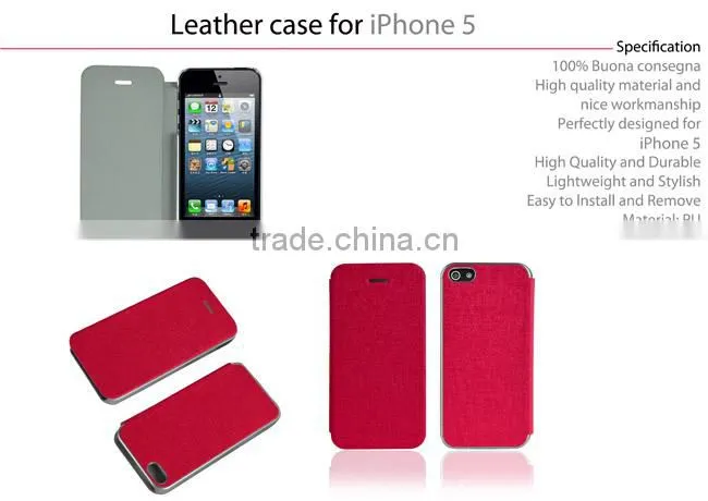 New fashion PU Leather case for Iphone5 promo gift