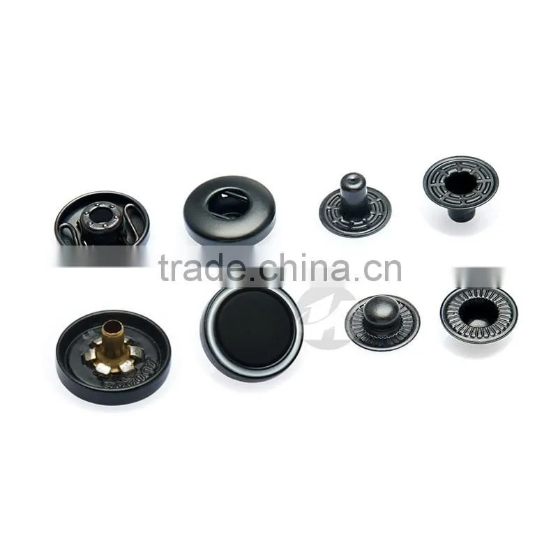 Fancy Custom Black Metal Snaps Buttons For Clothing