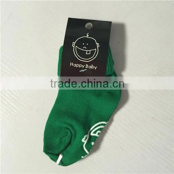 Smiley face socks for kids, rubber soles socks for baby
