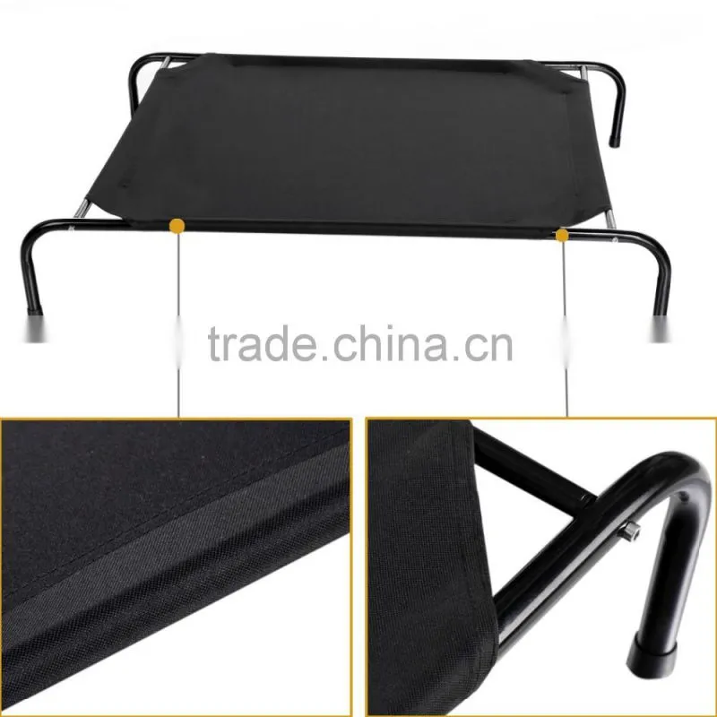 Portable Pet Cat Dog Elevated Bed Lounger Sleeper Cot Black OS004433