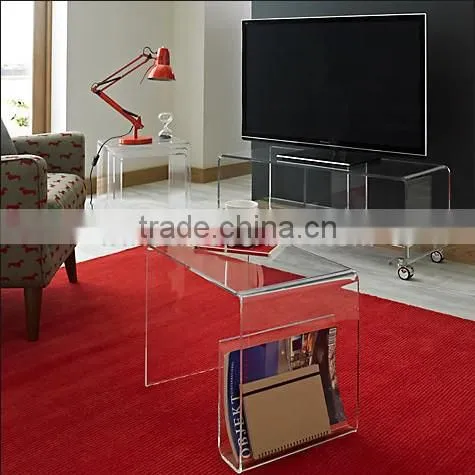 Hot sale household clear acrylic Tv Stand for personal use