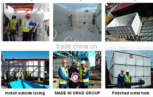 grp sectional fire figthing water tank