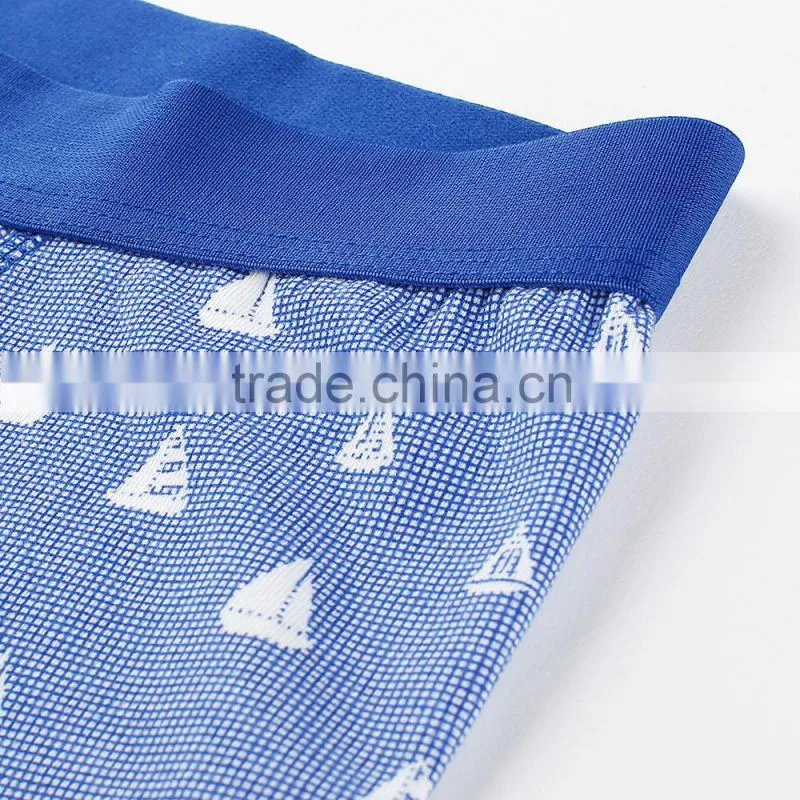 Good quality cotton elastane basic printing Man boxer shorts