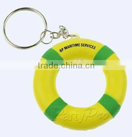 Partypro Wholesale Soft Toy Customize Donut Swim Ring KeyChain PU Stress Ball