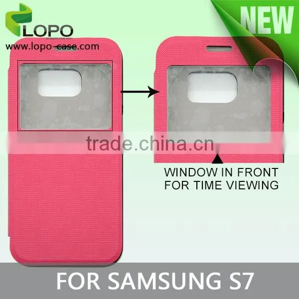 Sublimation 2D blanks flip cover for samsung S7 with micro-fiber interio