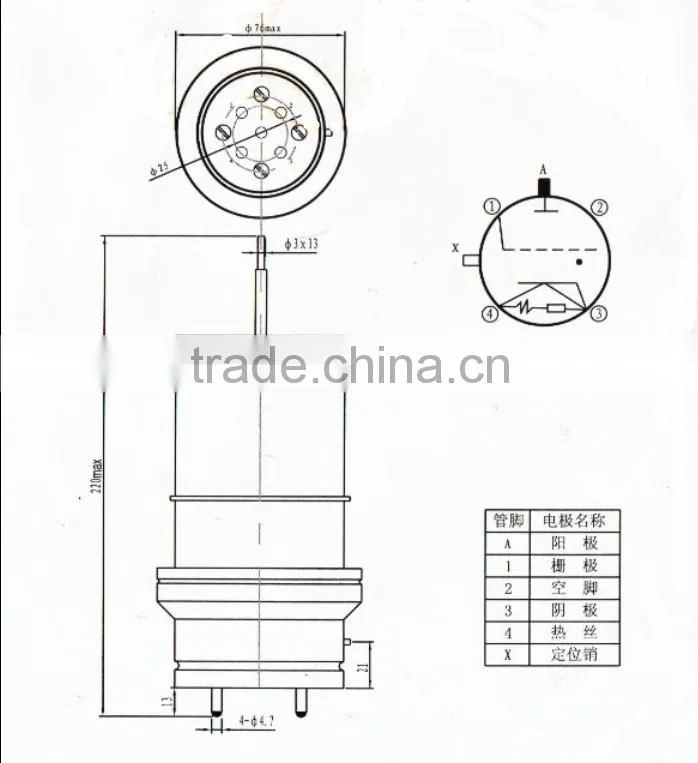 Ceramic Pulse Thyratron ZQM2-400/16