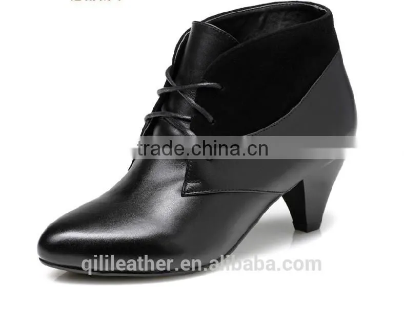QILI 2014 embossing pu leather with powder feeling natural luster