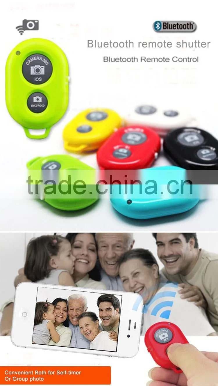 Hot Wireless Bluetooth remote Shutter Bluetooth Selfie Shutter remote for iOS&Android Smart Phones