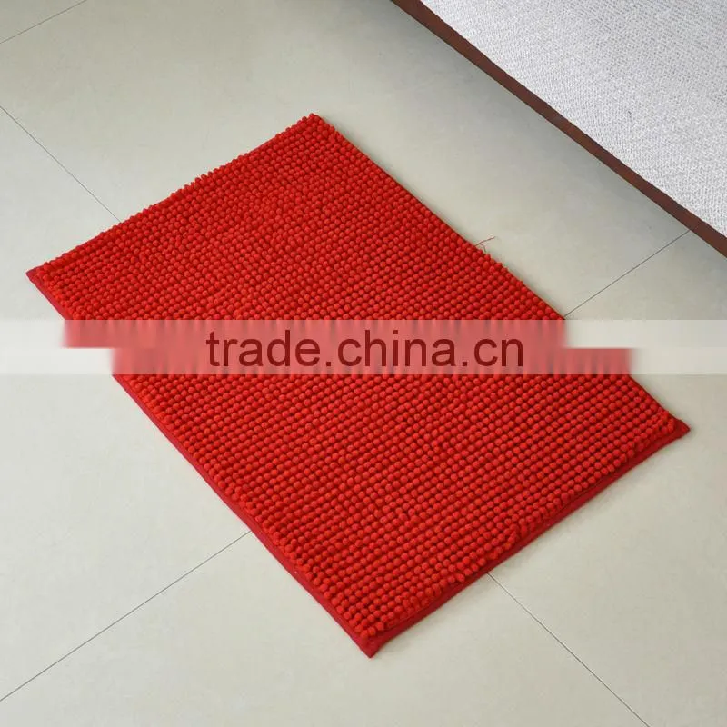 door mat with anti-slip base chenille short pile mat