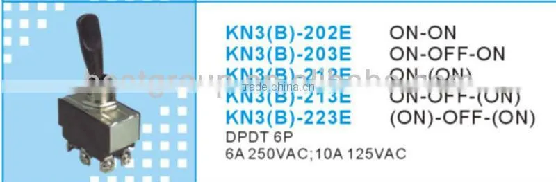 dpdt toggle switch KN3(B)-202E