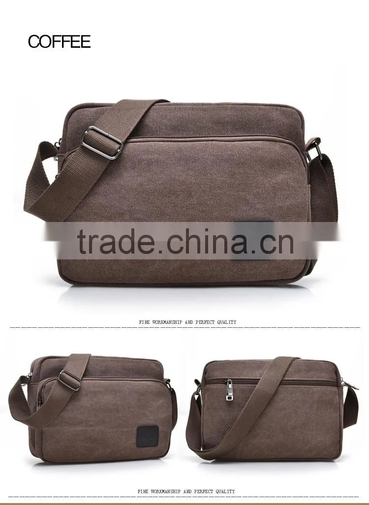 2016 wholesale canvas messenger bag shoulder bag