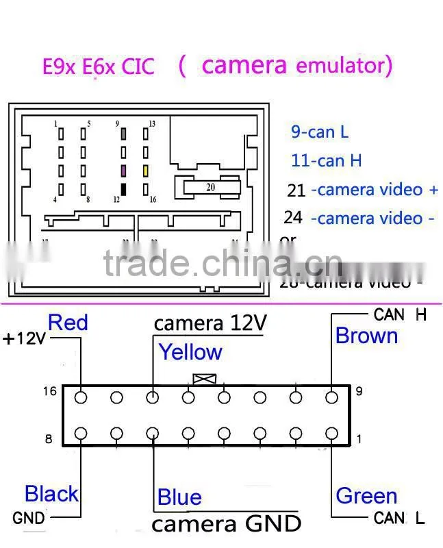 New E9x/E6x E90 E60 Reverse Image Emulator/Rear View Camera Activator