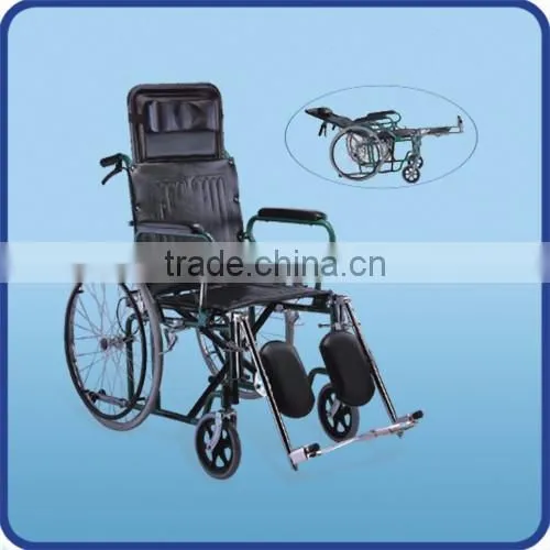 high quality chromed steel manual wheelchair