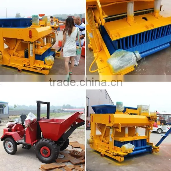 Movable concrete hollow&solid block making machine/Egg laying concrete block machine