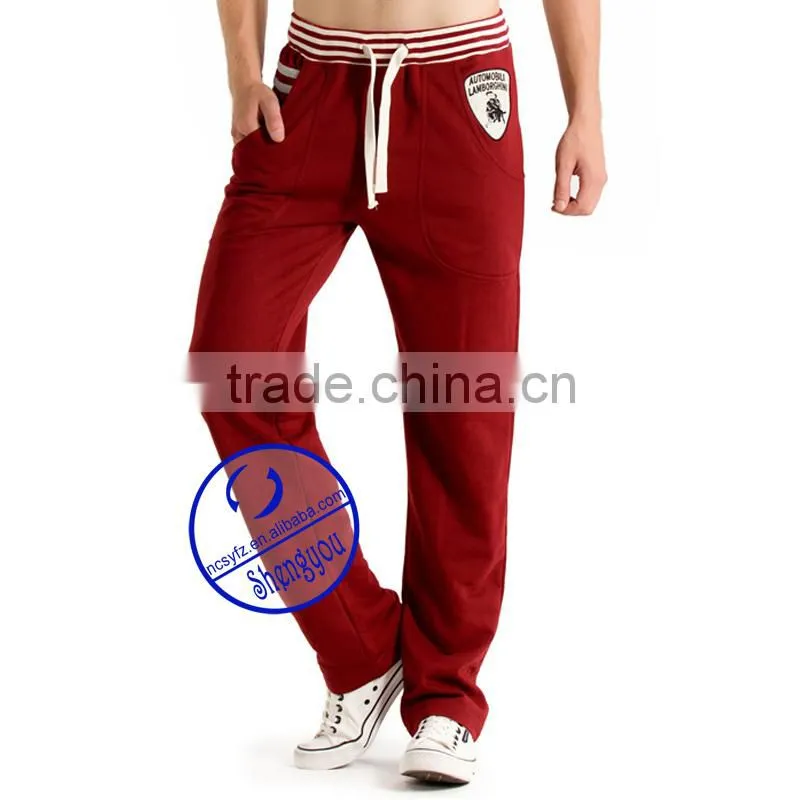 Custom High Quality 100%Cotton Slim Jogger Sweat Pants For Men