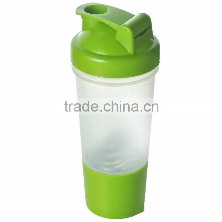 500ML BPA free Protein Fitness Shaker Bottle with Storage