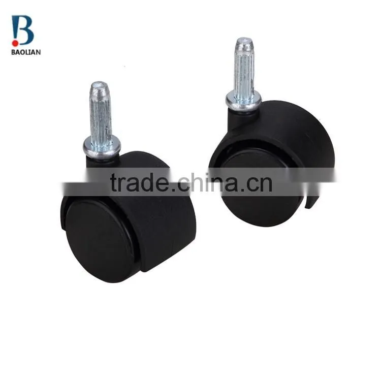 ISO certificated china 1.5" removable double plastic small caster wheels for cleaner
