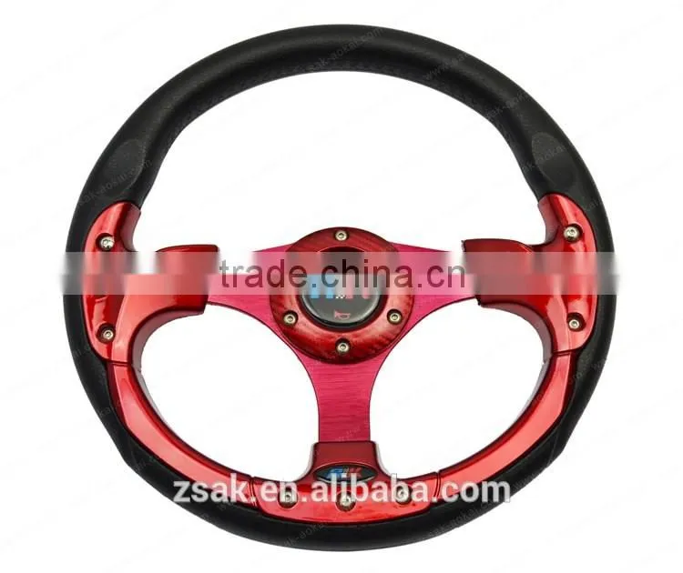 Aluminum spoke black steering wheel 13''