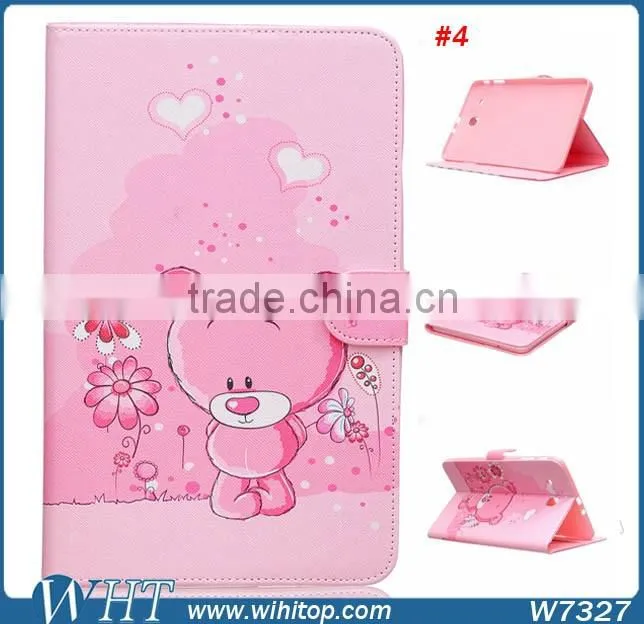 New Products for Samsung Galaxy Tab E T560 Cartoon Painting Leather Flip Case