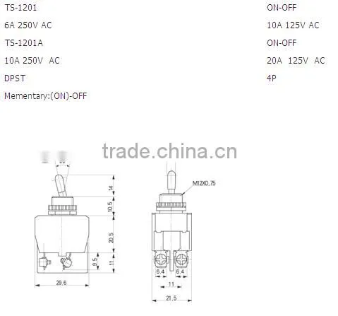4 position 12v toggle switch