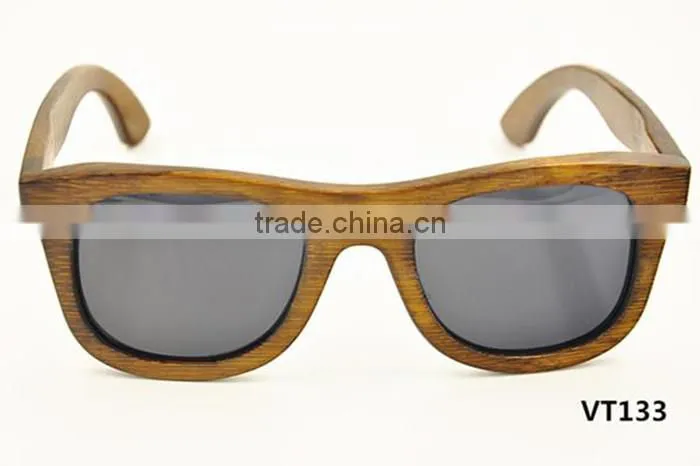 2016 square round classic UV400 color mirror lens design bamboo wooden polarized sunglasses sun glasses
