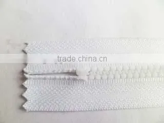 3# silicone pvc zipper close end zipper with painted auto-lock thumb zipper slider coate zipper