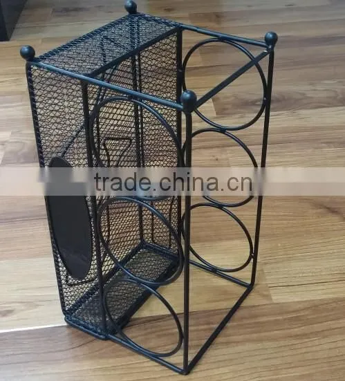 2 in 1 classical baking finish metal wine cork holder bottle holder