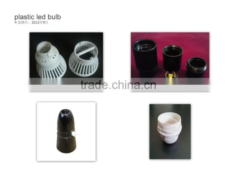 Plastic led light housing led bulb plastic housing parts