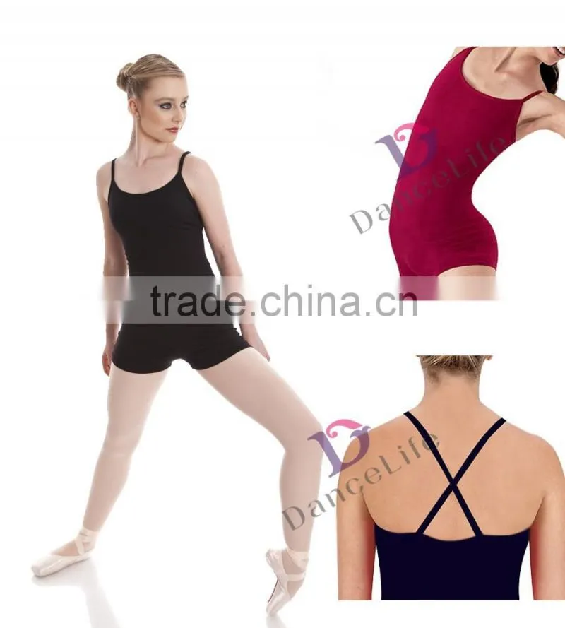 A2616 Adult's shorty ballet dance unitard,camisole unitards,gymnastic unitard