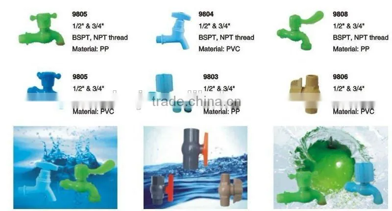 Factory hot sell Plastic pvc water faucet
