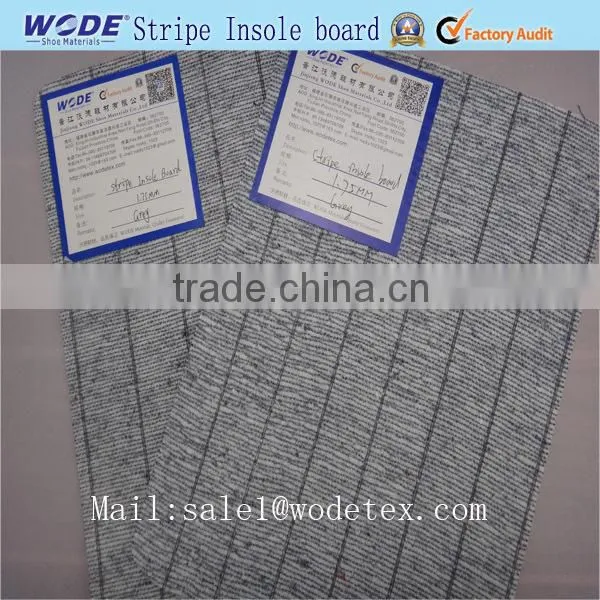 100% polyester breathable stripe insole board