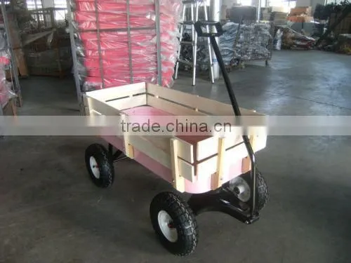 pull along trailer wagon Woody cart trolley