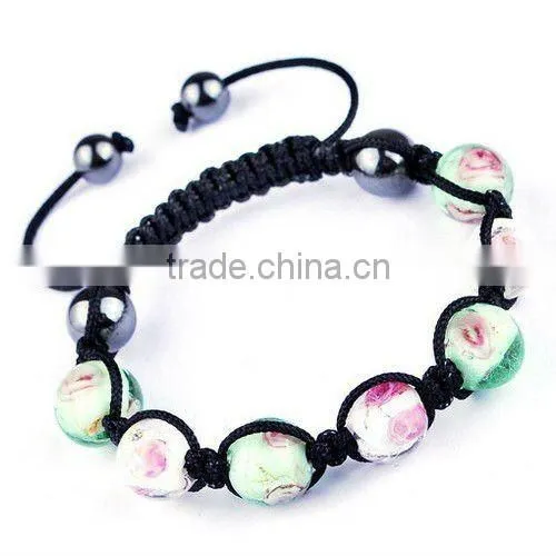 Glass ball shamballa bracelet jewelry