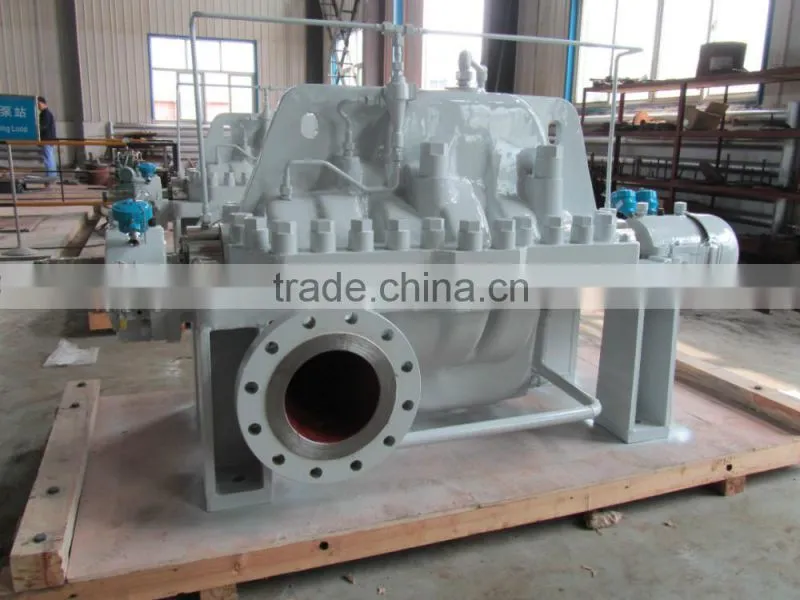 High head axially split pump for sea water