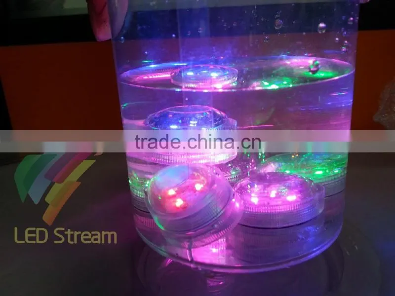 Mini Waterproof Diamond Tea Light Submersible Lamp For Christmas Holiday Wedding Party Swimming Pool 2 X CR2032 Battery