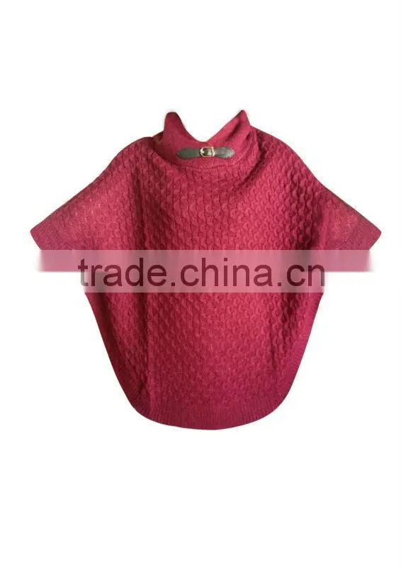 2014-2015 new fashion butterfly style poncho high quality sweater
