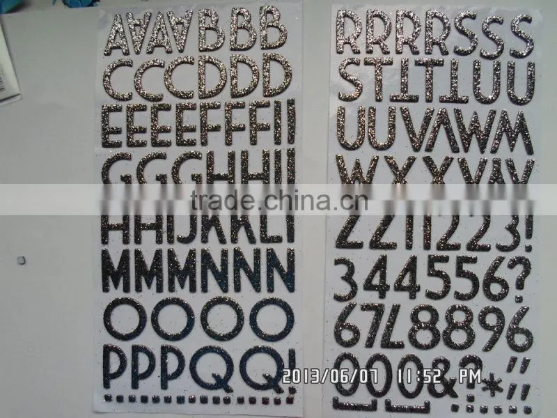 simple acrylic diamond 26 alphabet letter sticker