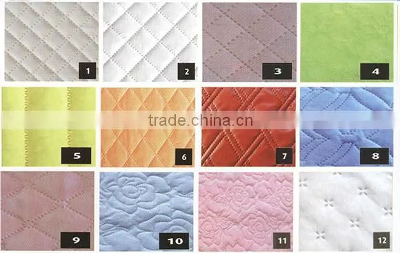 Ultrasonic quilted padding fabric for crib mattress