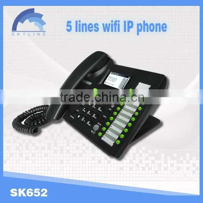 5 line wifi ip phone