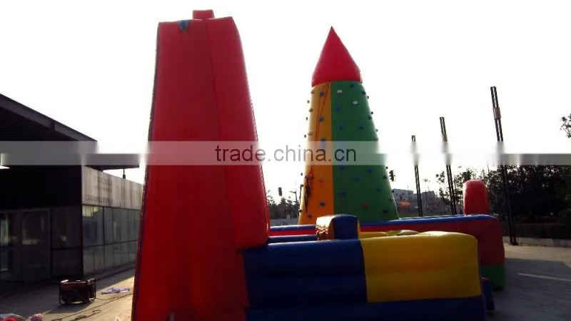 Exciting Outdoor Sports Inflatable Rock Climbing Mountain for Adults