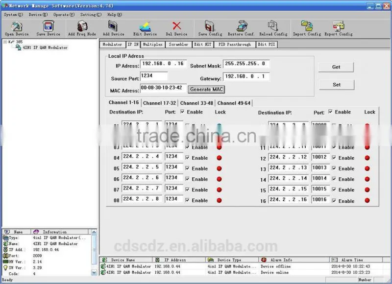 4in1 IP QAM RF Modulator