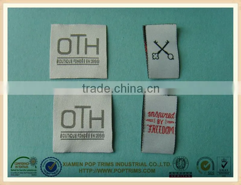 customized high quality garment woven label