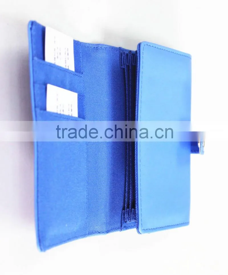 custom smiling face cheap leather wallet /personalized wallet/seal button wallet
