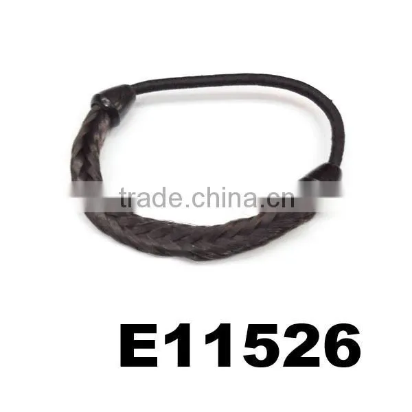 black human hair wig hair rubber band with bow