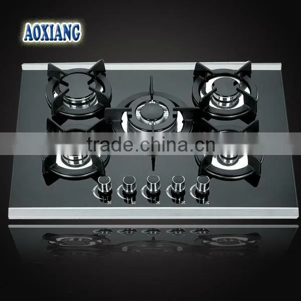 Kitchen 5 Burner Built-in Tempered Glass Gas Stove/ Gas Stove/ Gas Cooker AX-J1342