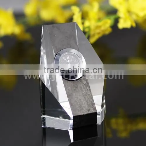 crystal table clock for souvenir gifts