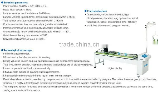 MCT-JYZ-IIIB Multifunctional Traction Bed for Cervical and Lumbar Treatment