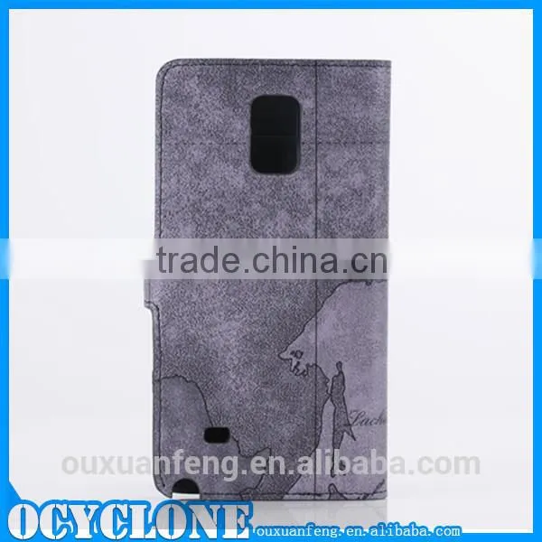 Leather phone case for samsung galaxy note 4 N9106V