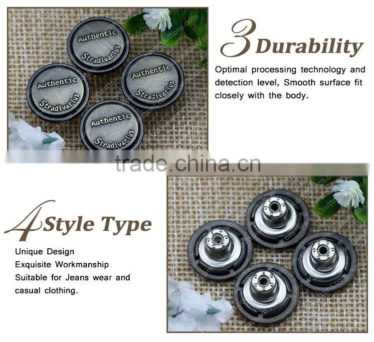 Garment Button for Sale, Denim Metal Buttons for Coats