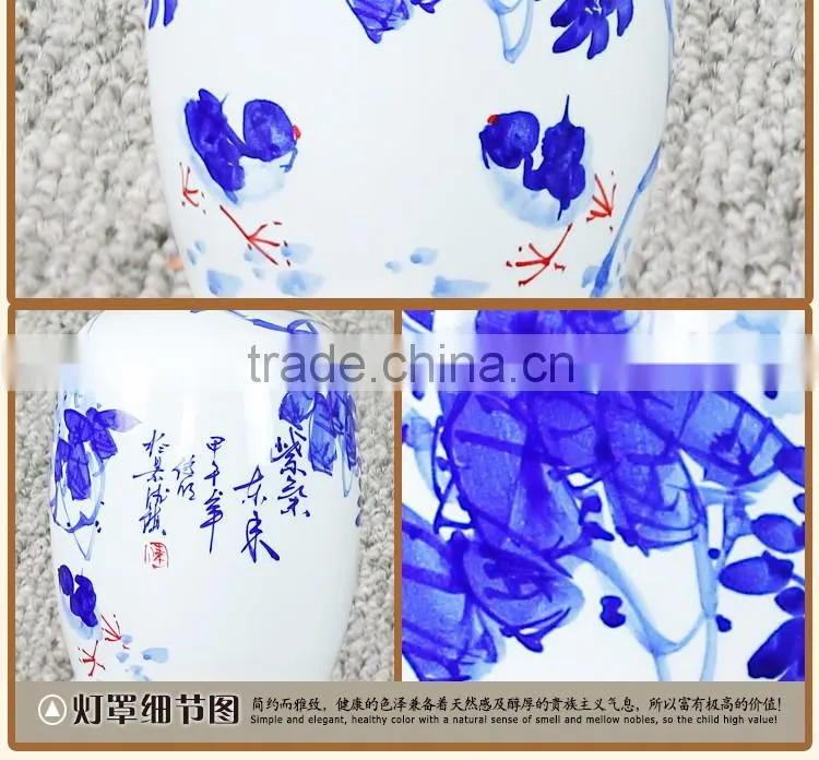 Artistical ceramic bamboo home lighting table lamp
